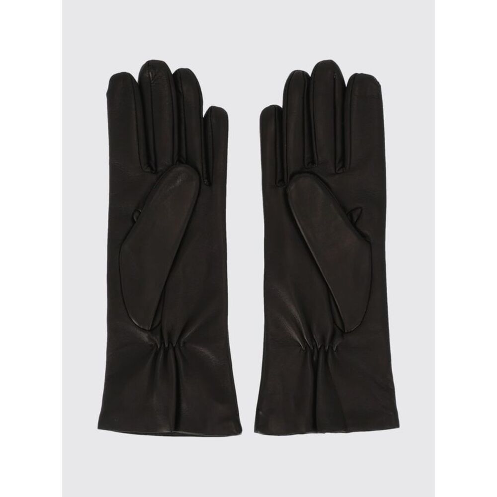 Orciani Women Orciani Classic Soft Lambskin Leather Gloves With Metal Logo